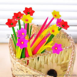 韓國創意文具新寵 可愛軟膠硅膠植物中性筆